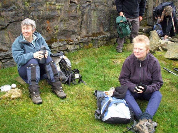 3.Tanygrisiau
18/11/12. Lunch time at the ruins of Rhosydd Chapel. Photo:Dafydd H Williams.
Keywords: Nov12 Sunday Nick Ann White