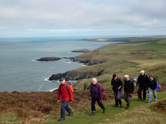 1.Porth Oer to Aberdaron
16/3/14. Approaching Anelog and the coffee break after 50 minutes of walking. Sunshine and a light cooling wind. Perfect.
Keywords: Mar13 Sunday Roy Milnes