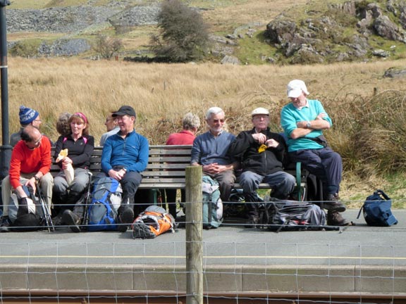 5.Beddgelert to Rhyd Ddu Return
30/3/14. Lunch. A beautiful lunch spot with a comfortable seat. Photo: Roy Milner.
Keywords: Mar13 Sunday Ian Spencer