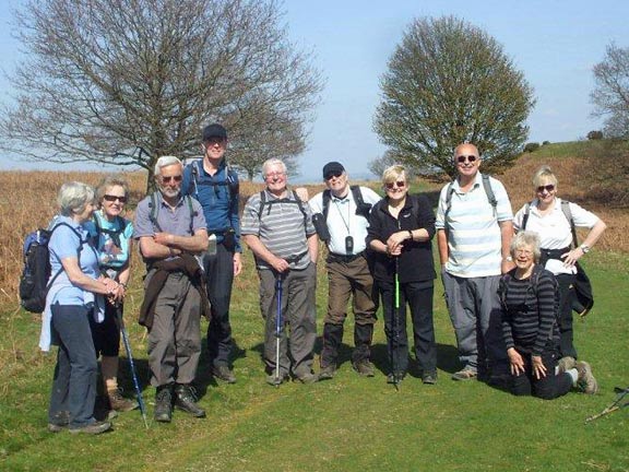14.Church Stretton April 2014
Near the end of the Caer Caradog & The Lawley walk, the A and B groups meet up. Photo: Dafydd Williams.
Keywords: Apr14 holiday Ian Spencer