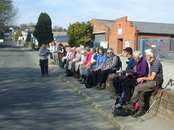 23.Church Stretton April 2014
Bishop's Castle. A long wait for the bus for all three groups. Photo: Dafydd Williams.
Keywords: Apr14 holiday Ian Spencer