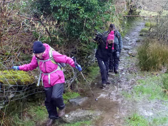 2.Wybrnant Ty Mawr
2/3/14. The wet area the leader was talking about is much further on! This is obviously nothing.
Keywords: Mar14 Sunday Nick White