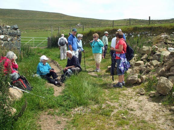 3.Rhiw inc archaeological site.
26/07/14. Obviously drained after absorbing all that knowledge and in need of sustenance! Caption & Photo: Dafydd Williams.
Keywords: Jun13 Thursday David Lis Williams