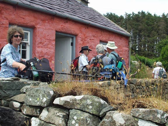 4.Rhiw inc archaeological site.
26/07/14. The group at the cottage. Photo: Dafydd Williams.
Keywords: Jun13 Thursday David Lis Williams