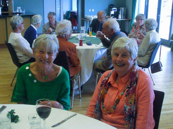 9.Spring Lunch - Nant Gwrtheyrn
22/5/14. Two smiling Florence Nightingales from the Botwnnog Surgery! Captions & Photo: Dafydd Williams.
Keywords: May14 Thursday Dafydd Williams John Enser