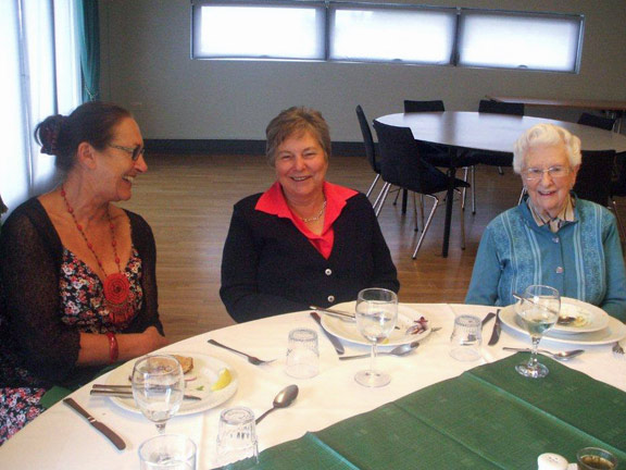 12.Spring Lunch - Nant Gwrtheyrn
22/5/14. From L - R - Judith, Susan Jones a member from Australia and Mrs Mary Jones a past member who recently achieved her 90th birthday. They are both widows and sisters in law and the Australian lady spends 6 months here and 6 months in Aussie land annually. Captions & Photo: Dafydd Williams.
Keywords: May14 Thursday Dafydd Williams John Enser