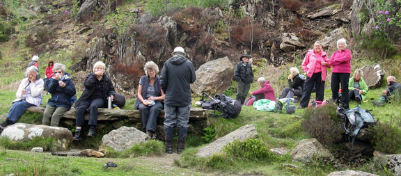 1.Beddgelert
28/5/15. The morning coffee break on the shores of Llyn Dinas. Photo: Nick White.
Keywords: May15 Thursday Rhian Watkin