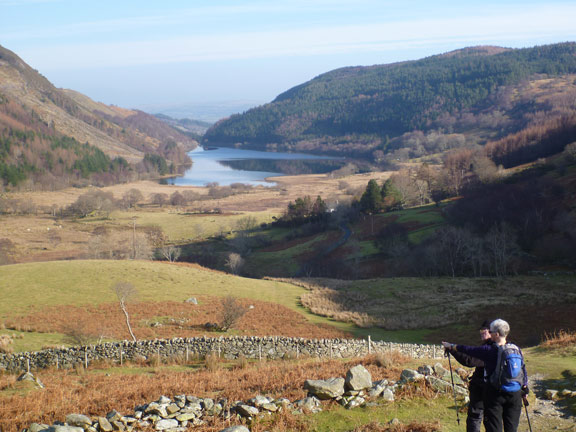 2.Llyn Crafnant & Geirionydd
15/2/15. Looking forward a bit further on. Crafnan and Llyn Crafnant Reservoir with Trefriw down out of sight in the distance.
Keywords: Feb15 Sunday Hugh Evans