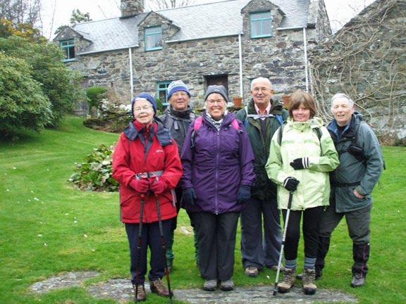 2.Cwm Bychan
12/04/15. The group at Coed Mawr.  Photo: Dafydd Williams.
Keywords: Apr15 Sunday Nick White