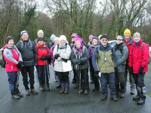 1.Moelfre Summit.
18/1/15. At the car park at the start of a very cold day. Photo: Dafydd Williams.
Keywords: Jan15 Sunday Ian Spencer