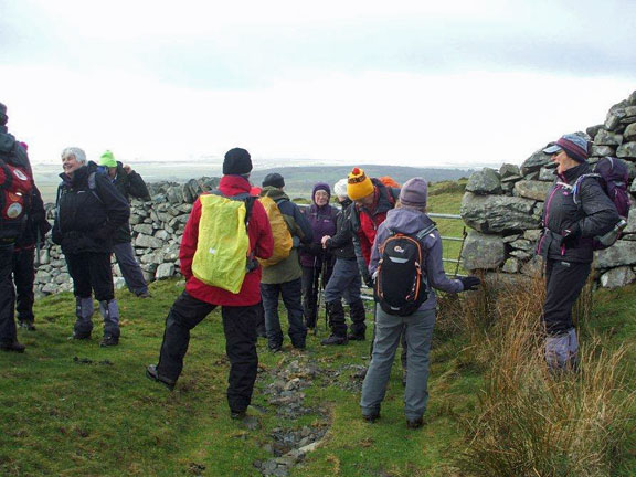 2.Moelfre Summit.
2.18/1/15. First obstacle. Photo: Dafydd Williams.
Keywords: Jan15 Sunday Ian Spencer