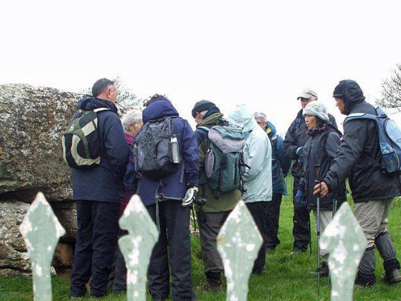 5.Moelfre
14/5/15. Neolithic burial site with its massive stone, dates back to 2500/4000 B.C. Noel provides the information. Photo: Dafydd Williams.
Keywords: May15 Thursday Dafydd Williams