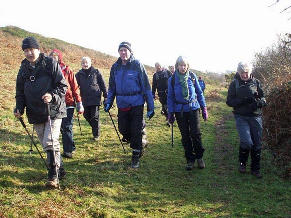 2.Mynytho to Abersoch
22/1/15. A lovel day but very slippery underfoot. Photo: Dafydd Williams.
Keywords: Jan15 Thursday Miriam Heald