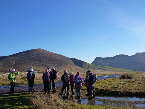 4.Talysarn – Llanberis (part of 4 valleys walk)
04/01/15. Just past Y Fron quarry with Moel Tryfan in the background.
Keywords: Jan15 Sunday Diane Doughty