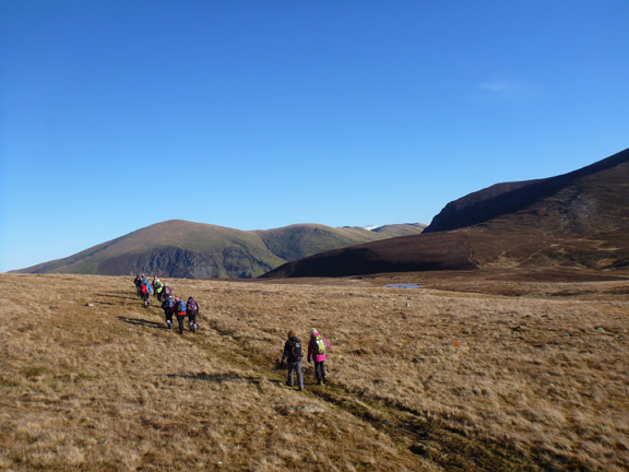 5.Talysarn – Llanberis (part of 4 valleys walk)
04/01/15. About tothe edge of Cwm Gwyrfai with Moel Tryfan our of the photo to the left, Mynydd Mawr to the right and Moel Eilio in the background.
Keywords: Jan15 Sunday Diane Doughty