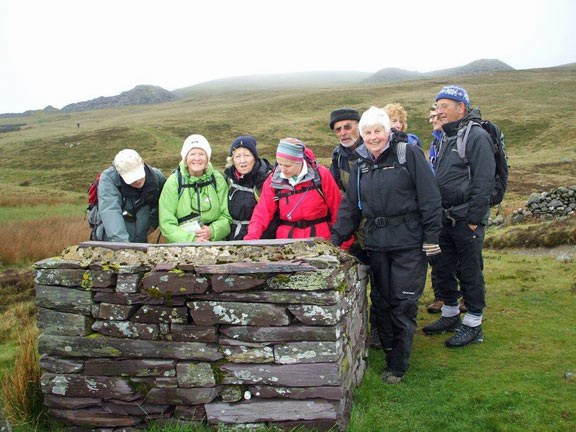 1. Y Fron
24/5/15. Close to the start. Just three summits to go.  Photo: Dafydd Williams.
Keywords: May15 Sunday Kath Spencer