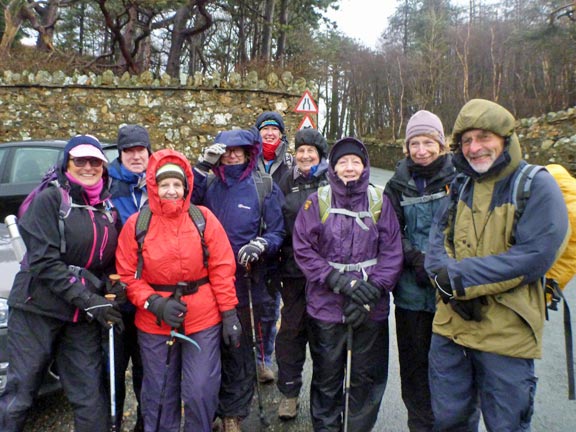 1.Llangelynin Old Church Conwy Valley
31/1/16. Our start at the car park at the top of the Sychnant Pass. Very windy.
Keywords: Jan16 Sunday Judith Thomas
