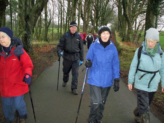 1.Llangybi
21/1/16. Although it doesn't show here, the walk was very muddy. Photo: Dafydd H Williams.
Keywords: Jan16 Thursday Kath Mair