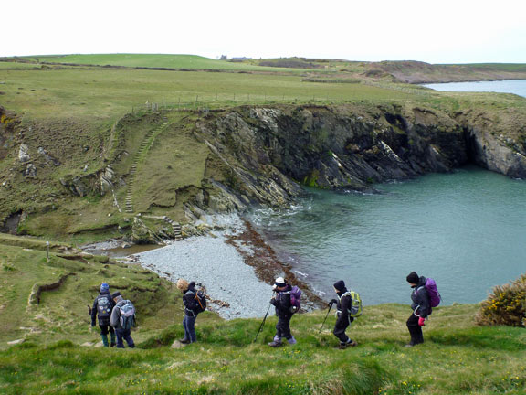 4.Nefyn to Penllech Linear Coastal
10/4/16.  Down into a small inlet near Bryn Gwydd farm. No FB.
Keywords: Apr16 Sunday Ian Spencer