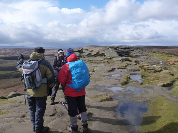 55.Holiday 2016 - The Peak District
7/4/16. On Stanage Edge. It is windy and we have had some hail. Photo: Hugh Evans.
Keywords: Apr16 Week Ian Spencer
