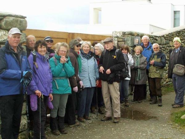 4. 2016 AGM Walk
3/3/16. Outside Cefn Castell for the group photograph. A house built on the edge of a crumbling cliff top. Photo: Dafydd Williams.
Keywords: Mar16 Thursday Dafydd Williams