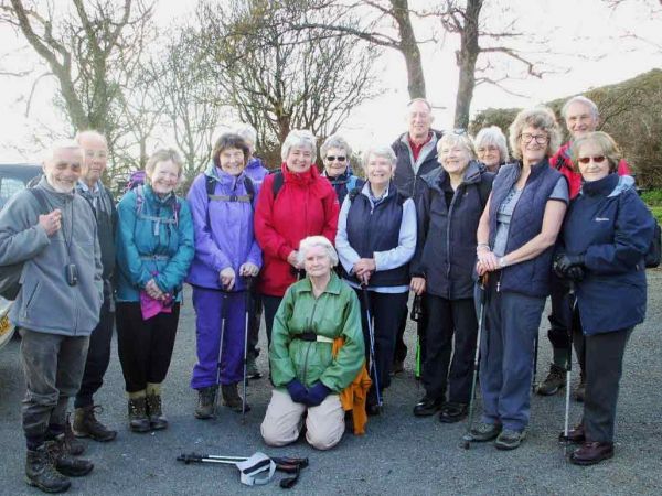 1.Mynytho
31/3/16 A line up at the beginning of the walk. Photo: Dafydd Williams.
Keywords: Mar16 Thursday Miriam Heald