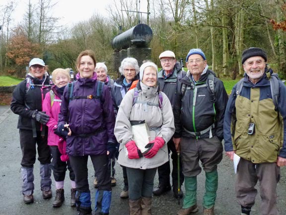 1.Bryncir
15/1/17.  Starting off from the car park at the old Bryncir railway station site.
Keywords: Jan17 Sunday Kath Mair