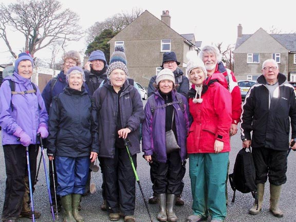1.Criccieth. (Cancelled snowdrop walk)
23/2/17. A walk alongside the Afon Dwyfor had been planned, in order to view the snowdrops. However weather conditions prevented safe passage so Dafydd created a 4mile alternative in the Criccieth area. This photograph was taken at the end of the walk. Photo: Dafydd Williams.
Keywords: Feb17 Thursday Dafydd Williams