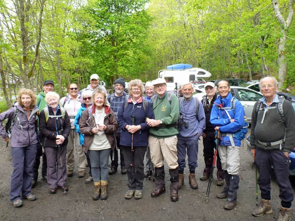 1.Cwm Hesgyn
21/5/17. Both groups in the car park at the National White Water Centre, Frongoch at the start of the walk.
Keywords: May17 Sunday Hugh Evans