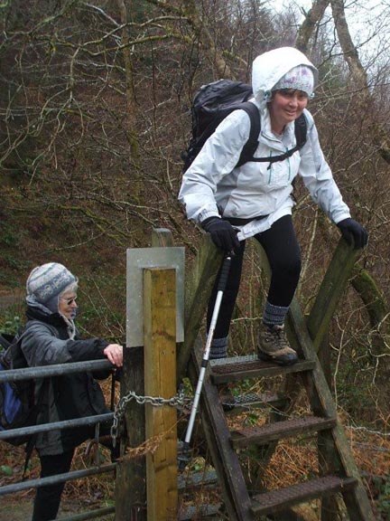 1.Dolwyddelan Valley
16/2/17.  Another example of  style over stile. Look no rain. Photo: Dafydd Williams.
Keywords: Feb17 Thursday Judith Thomas