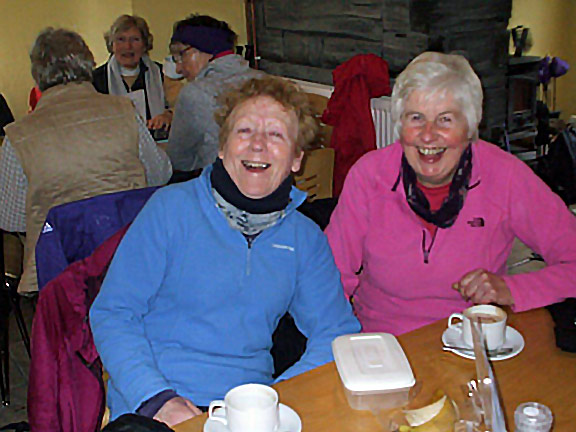 2.Dolwyddelan Valley
16/2/17.  Out of the rain, at the Plas Hall Hotel Café. A chance to relax. Photo: Dafydd Williams.
Keywords: Feb17 Thursday Judith Thomas