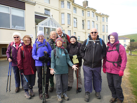 3. Isle of Wight Spring Holiday
30/4/17. The B walkers ready for off on their walk from the hotel. Photo: Hugh Evans
Keywords: Apr17 Week Hugh Evans