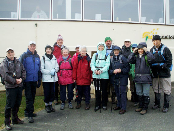 5.Isle of Wight Spring Holiday
30/4/17. The C walkers ready for off on their walk from the hotel. The sharp eyed amongst you will have noticed the Fred doppelganger.  Photo: Dafydd Williams
Keywords: Apr17 Week Hugh Evans