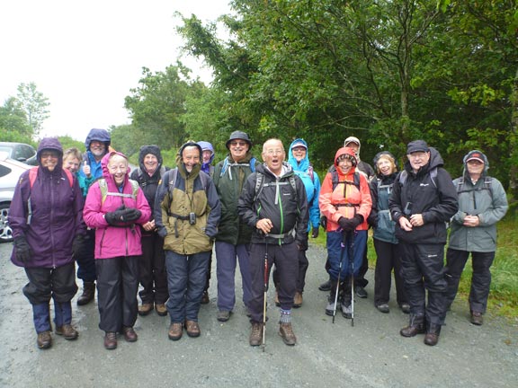 1.Ian's 80th birthday celebration walk 
29/6/17. Bad weather stopped our ascent of Snowdon. We celebrated ian's birthday with a walk from Rhyd Ddu to Beddgelert and back.
Keywords: Jun17 Thursday Ian Spencer
