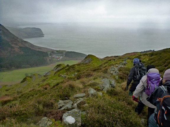 2.Nant Gwrtheyrn Circular (Yr Eifl a Tre'er Ceiri)
26/2/17. Having followed the Llyn Coastal Path from the car park towards Bwlch yr Eifl we turn down towards Nant Gwytheyrn.
Keywords: Feb17 Sunday Judith Thomas