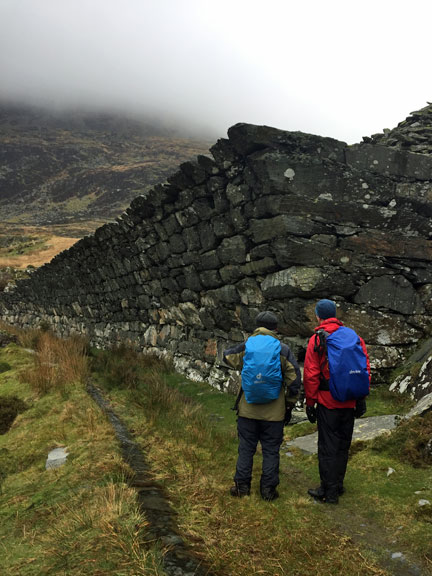 7.Moel Ddu
12/3/17. At the far end of the quarry, this peculiar structure like a half built tunnel. Needs discussion. Photo: Heather Stanton.
Keywords: Mar17 Sunday Tecwyn Williams