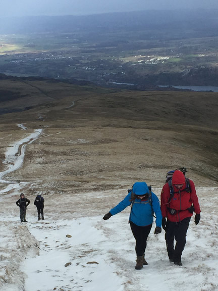 2.Moel Eilio
12/2/17. On our way up between Bryn Mawr and Moel Eilio. Photo: Heather Stanton. 
Keywords: Feb17 Sunday Heather Stanton