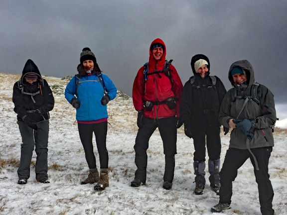 6.Moel Eilio
12/2/17. An excuse for a pose close to Foel Gron out of the wind which had earlier blown at speeds over 63 mph. Photo: Heather Stanton.
Keywords: Feb17 Sunday Heather Stanton