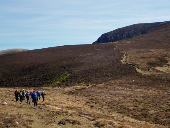 4.Mynydd Mawr.
26/3/17. The members doing the A walk have higher things ahead. The path to be taken goes up to the right of the photograph.
Keywords: Mar17 Sunday Noel Davey