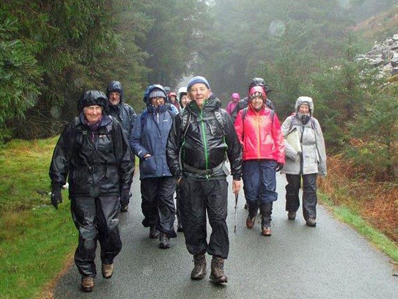 1.Nant Gwrtheyrn
30/3/17 Down to Nant Gwrtheyrn from Mount Pleasant car park. We are already wet. Photo: Dafydd Williams.
Keywords: Mar17 Thurs Ian Spencer