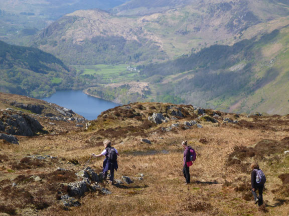 6.Carnedd y Cribau
23/4/17. A few minutes later we get our first glimpse of Llyn Gwynant.
Keywords: Apr17 Sunday Dafydd Williams