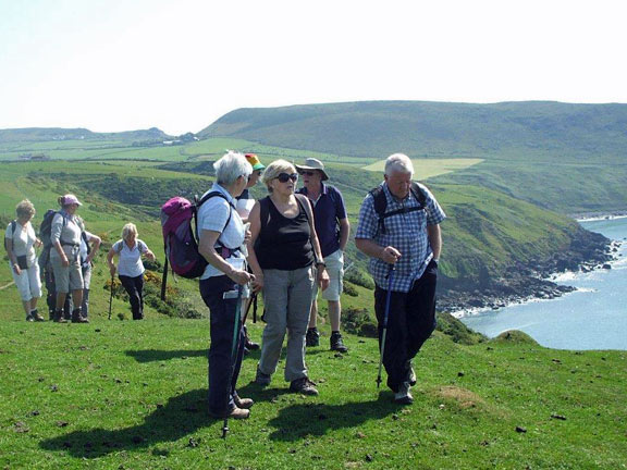 3. Ysgo to Aberdaron Circular walk
25/5/17. Stopping for a breather and to take on some water. Photo: Dafydd Williams.
Keywords: May17 Thursday Dafydd Williams