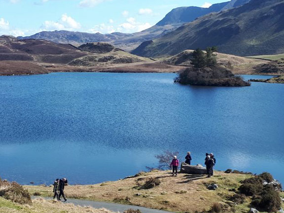 5.Arthog - Cregennen Lakes
25/3/18.  Lunch over on the shores of one of the two Cregennen lakes. Photo: Judith Thomas.
Keywords: Mar18 Sunday Nick White