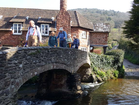 3.Exmoor Spring Holiday
14/4/18. another of our groups visits the bridge at Allerford. Photo: Carol Eden
Keywords: Apr18 week Hugh Evans