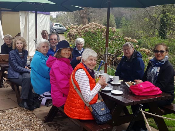22.Exmoor Spring Holiday
16/4/18. We soon found where the resfreshments were. Photo: Carol Eden.
Keywords: Apr18 week Hugh Evans