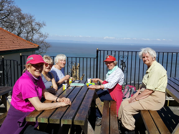 45.Exmoor Spring Holiday
18/4/18. At the cafe at the top of the funicular railway at Lynmouth. Photo: Carol Eden.
Keywords: Apr18 week Hugh Evans