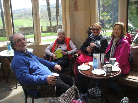 26.Exmoor Spring Holiday
16/4/18. The  final refreshments before leaving the castel. Photo: Dafydd Williams.
Keywords: Apr18 week Hugh Evans