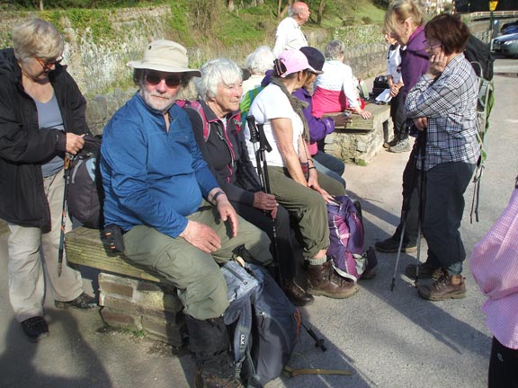 47.Exmoor Spring Holiday
18/4/18. Waiting to be picked up by the coach at Lynmouth. Photo: Dafydd Williams.
Keywords: Apr18 week Hugh Evans