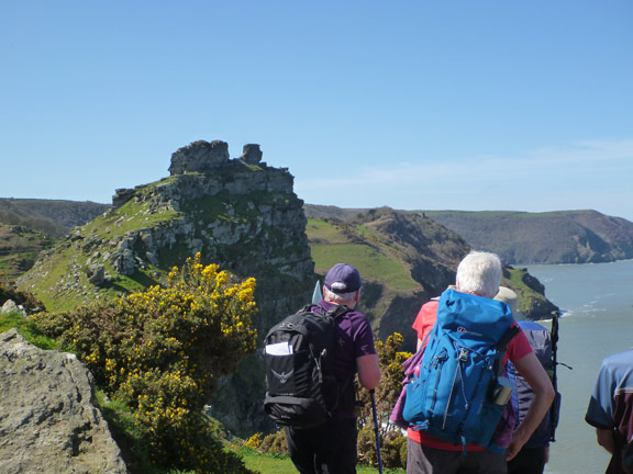 43.Exmoor Spring Holiday
18/4/18. Castle Rock and the sea beyond. Valley of the Rocks on our left. Photo: Hugh Evans.
Keywords: Apr18 week Hugh Evans
