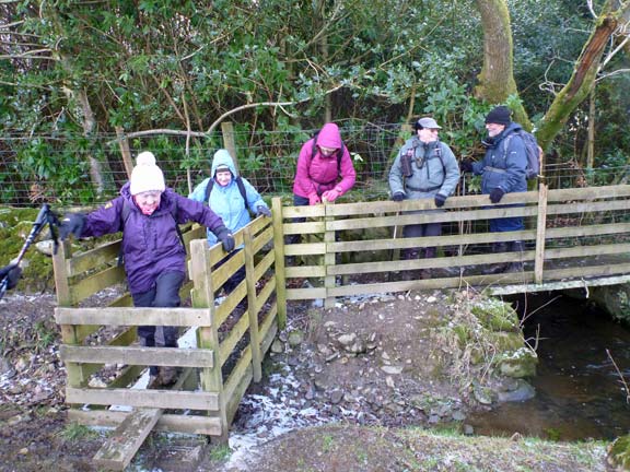 8.Llanystumdwy
11/2/18. Half a mile to go to the end of the walk. Some impressive ditching and a bridge to cross it, on Gwynfryn Farm land.
Keywords: Feb18 Sunday Dafydd Williams jean Norton